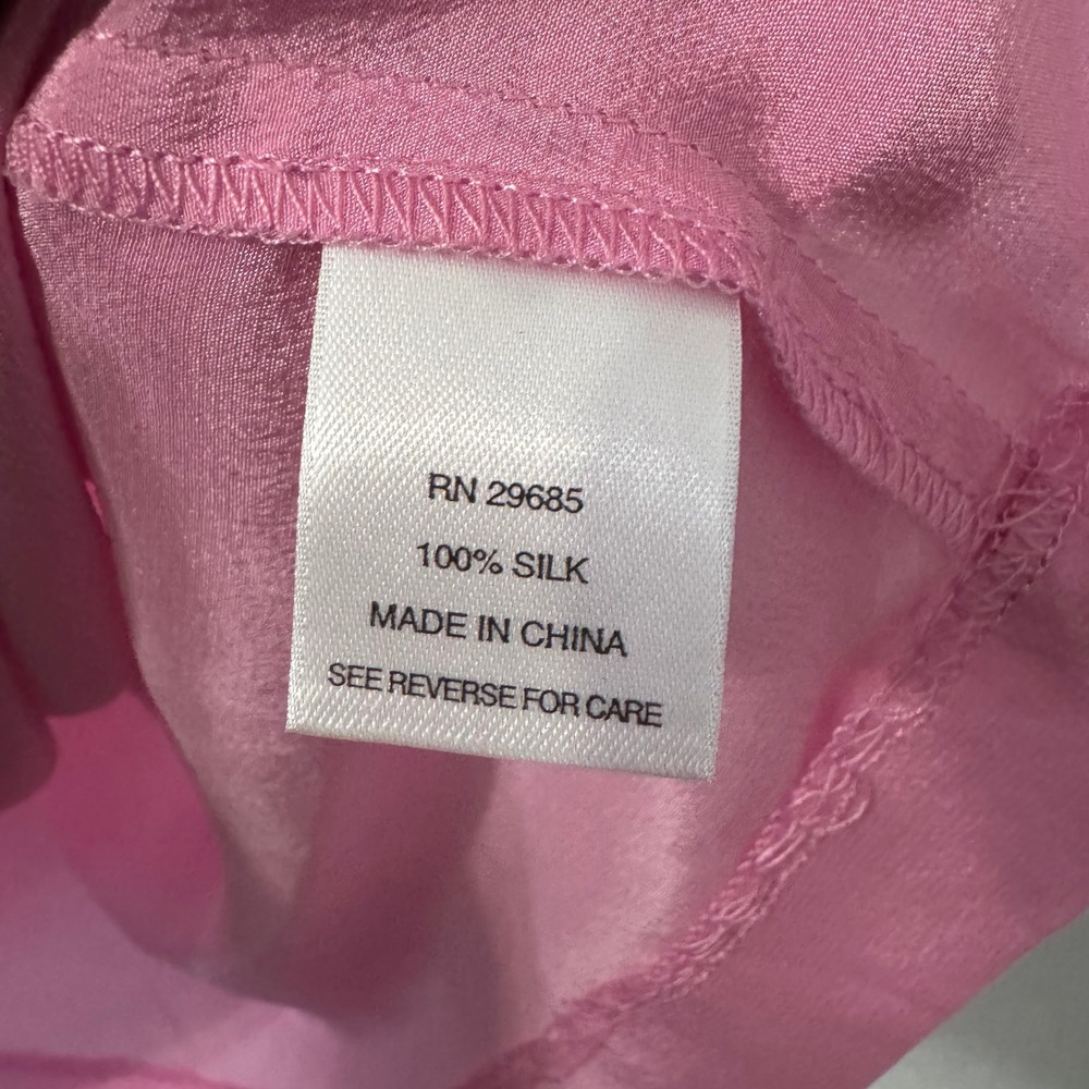 Pendleton Top Womens Sz 18 Pink 100% Silk Pleated Scoop Neck NWT Classic Career - Picture 5 of 6